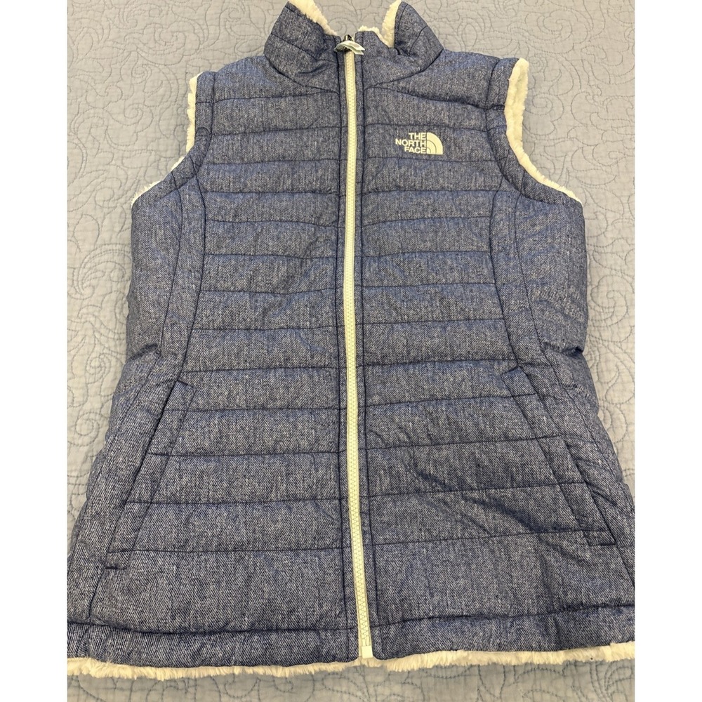 The North Face Girls Youth‎ Large 14-16 Mossbud Reversible Vest Faux Fur